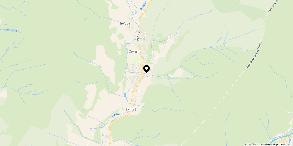 Approximate location of Bryn Awel, Crynant, Neath, SA10 8SR
